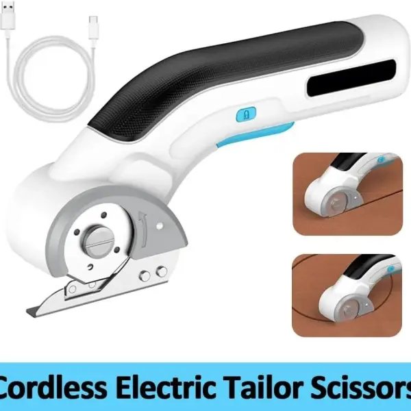 Electric Tailor Scissors Cutting Fabric Leather Portable Tailoring Knife Scissors Lithium Battery