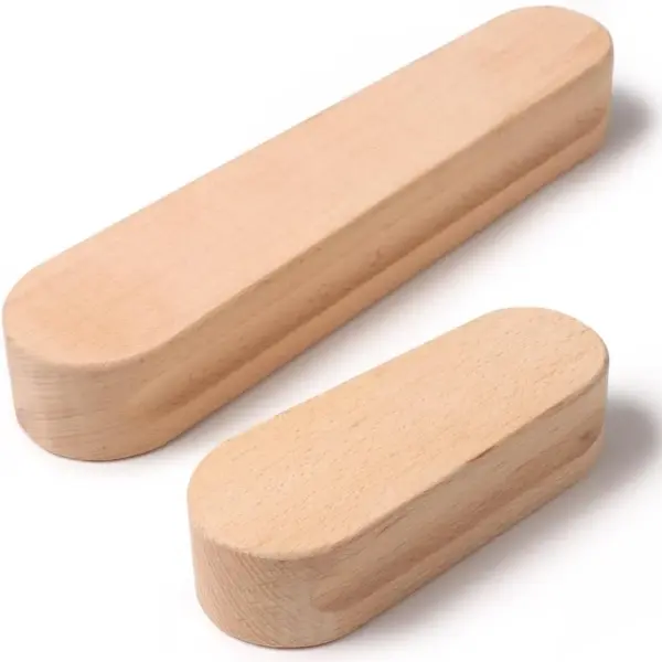 Seam Pressing Wood Clappers, Set of 2 with Dual Grooves and Hand-Fit Grip, Ideal for Sewing, Tailoring, and Quilting Projects