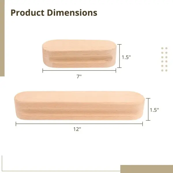 Seam Pressing Wood Clappers, Set of 2 with Dual Grooves and Hand-Fit Grip, Ideal for Sewing, Tailoring, and Quilting Projects