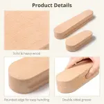 Seam Pressing Wood Clappers, Set of 2 with Dual Grooves and Hand-Fit Grip, Ideal for Sewing, Tailoring, and Quilting Projects