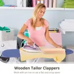 Seam Pressing Wood Clappers, Set of 2 with Dual Grooves and Hand-Fit Grip, Ideal for Sewing, Tailoring, and Quilting Projects