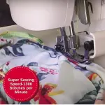 SINGER® S0100 Metal Frame Serger with Accessory Kit | Overlock Machine with 6 Built-in Stitches, 2-3-4 Thread Capability, Adjustable Tension & Stitch Length | 1300 Stiches/Min & Differential Feed