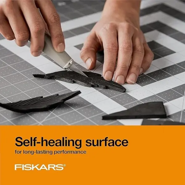 Fiskars Self Healing Cutting Mat for Quilting, Arts and Crafts, 24" x 36" Grid, Sewing Mat, Craft Cutting Board, Sewing Supplies and Quilting Tools