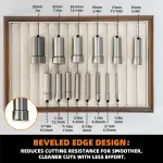 Round Disc Cutter Set 13 Sizes 1/4" to 3-3/8" with Comfortable Yellow Handle Precision Hole Punch for Leather, Fabric, Paper, Crafting - Durable Stainless Steel Blades DIY Sewing Tools HH-CS02