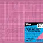 U.S. Art Supply 36" x 48" Self-Healing Cutting Mat 5-Ply - Double-Sided Pink/Blue Craft Mat, Non-Slip Cutting Mats for Crafts, Sewing, Quilting, Scrapbooking