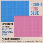 U.S. Art Supply 36" x 48" Self-Healing Cutting Mat 5-Ply - Double-Sided Pink/Blue Craft Mat, Non-Slip Cutting Mats for Crafts, Sewing, Quilting, Scrapbooking