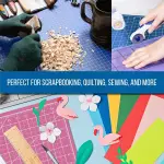U.S. Art Supply 36" x 48" Self-Healing Cutting Mat 5-Ply - Double-Sided Pink/Blue Craft Mat, Non-Slip Cutting Mats for Crafts, Sewing, Quilting, Scrapbooking