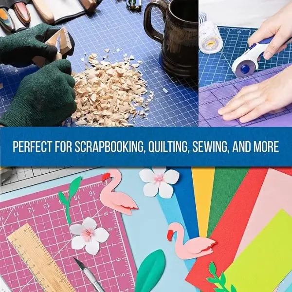U.S. Art Supply 36" x 48" Self-Healing Cutting Mat 5-Ply - Double-Sided Pink/Blue Craft Mat, Non-Slip Cutting Mats for Crafts, Sewing, Quilting, Scrapbooking
