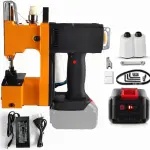 Handheld Bag Sewing Machine, Portable Bag Closing Machine Bag Stitcher, Cordless Industrial Bag Sealing Device for Rice Bag with Rechargeable 2000mAh Battery, Automatic Secant & 2 Needle Pitches