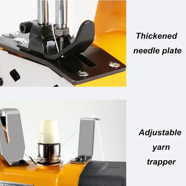 Handheld Bag Sewing Machine, Portable Bag Closing Machine Bag Stitcher, Cordless Industrial Bag Sealing Device for Rice Bag with Rechargeable 2000mAh Battery, Automatic Secant & 2 Needle Pitches