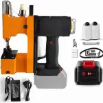 Handheld Bag Sewing Machine, Portable Bag Closing Machine Bag Stitcher, Cordless Industrial Bag Sealing Device for Rice Bag with Rechargeable 2000mAh Battery, Automatic Secant & 2 Needle Pitches