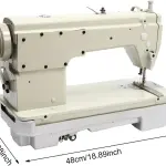 DDL-6150 Head High Speed Straight Stitch Sewing Machine, Industrial Leather Sewing Machine Heavy Duty Leather Fabrics Sewing Fuel Powered, Not Include Motor (DDL-6150-H)