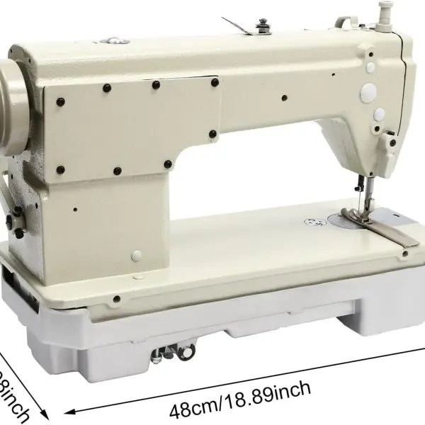 DDL-6150 Head High Speed Straight Stitch Sewing Machine, Industrial Leather Sewing Machine Heavy Duty Leather Fabrics Sewing Fuel Powered, Not Include Motor (DDL-6150-H)