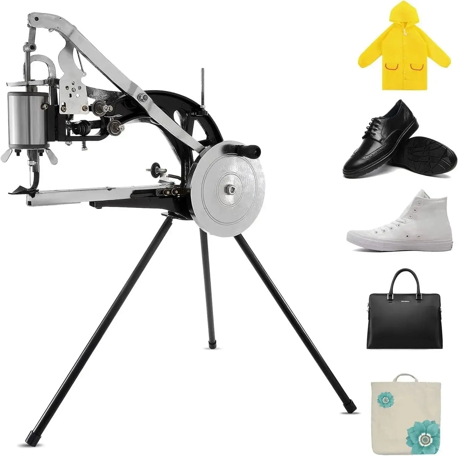 DIY Shoe Repair Machine Manual Shoe Mending Sewing Machine Cobbler Shoe Repair Machine Cotton Nylon Line Sewing Machine, Leather Tools Kit