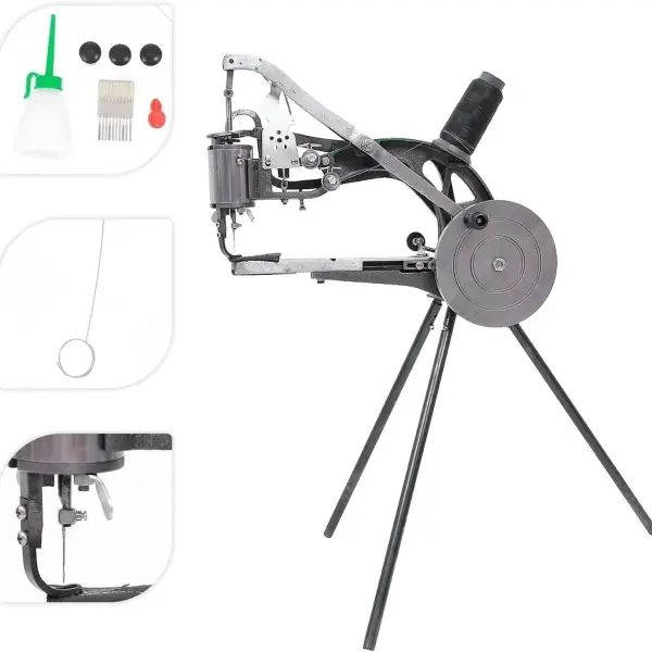 DIY Shoe Repair Machine Manual Shoe Mending Sewing Machine Cobbler Shoe Repair Machine Cotton Nylon Line Sewing Machine, Leather Tools Kit