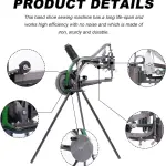 DIY Shoe Repair Machine Manual Shoe Mending Sewing Machine Cobbler Shoe Repair Machine Cotton Nylon Line Sewing Machine, Leather Tools Kit