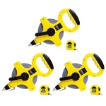 Multipurpose Nylon Fiber Tape Measure with Carrying Handle 3 Meter Reward ABS Tool for Construction Tailoring Indoor Outdoor Portable Handheld Measuring Tool