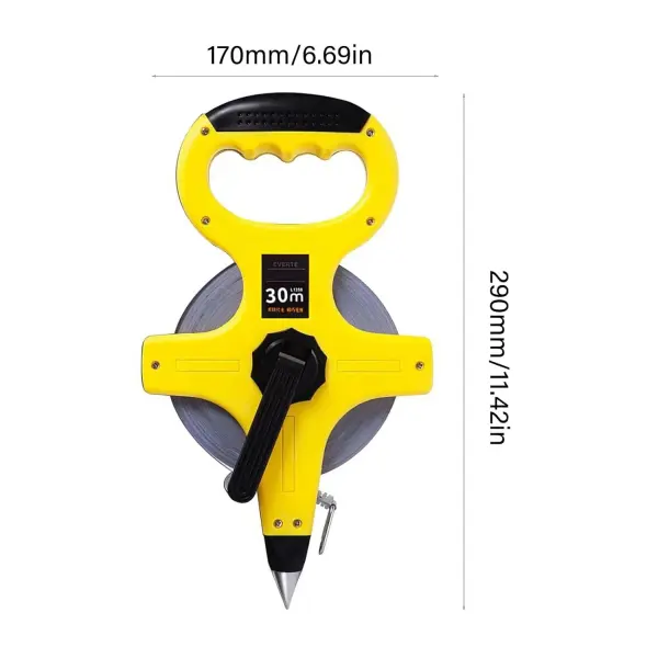 Multipurpose Nylon Fiber Tape Measure with Carrying Handle 3 Meter Reward ABS Tool for Construction Tailoring Indoor Outdoor Portable Handheld Measuring Tool