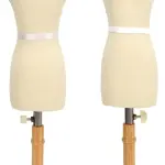 Premium Female Dress Form, Professional Tailoring Tool, Adjustable Height, Beechwood and Canvas Material, Stable Wooden Frame, Easy Sewing and (Type 1)