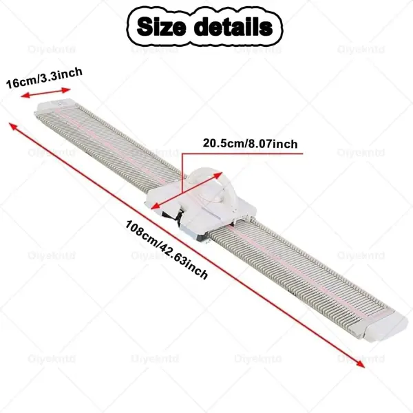 Oiyekntd 150 Stitches Medium Gauge 6.5mm Knitting Machine Kit, Household Sewing Tool Set with Accessories, Plastic Knitting Machine Hand Sweater Knitting Machine Kit for Kids and Adults