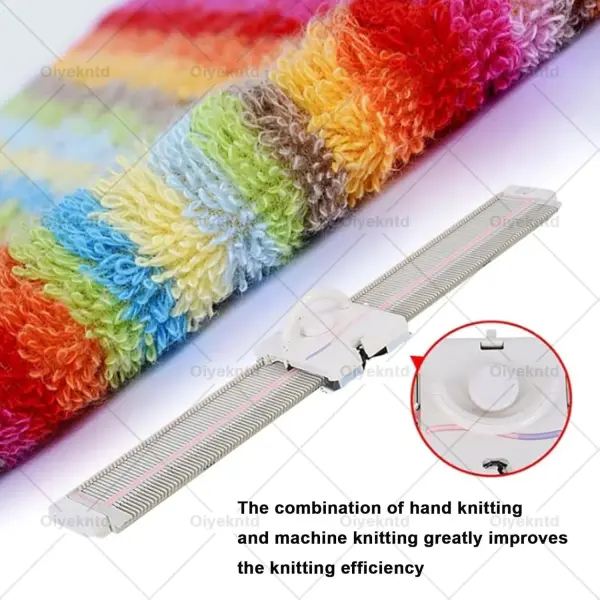 Oiyekntd 150 Stitches Medium Gauge 6.5mm Knitting Machine Kit, Household Sewing Tool Set with Accessories, Plastic Knitting Machine Hand Sweater Knitting Machine Kit for Kids and Adults