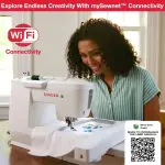 SINGER SE9180 Sewing & Embroidery Machine | 250 Built-in Stitches, 150 Embroidery Designs, 10 Fonts, 1-Step Buttonhole, 7" Touchscreen, Automatic Needle Threader & WiFi Connectivity