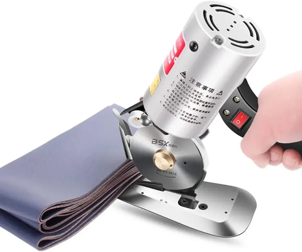 Electric-Fabric-Cutter,-Electric-Cloth-Scissors,-Portable-Cutting-Machine-with-Sharpening-Function,-Sewing-Rotary-Cutter-with-90mm-Rotary-Blade,-for-Multi-Layer-Clothing,