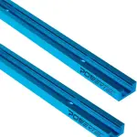 POWERTEC 71158V 48 Inch Double-Cut Profile Universal T-Track with Predrilled Mounting Holes, 2 Pack, T Track for Woodworking Jigs and Fixtures, Drill Press Table, Router Table, Workbench