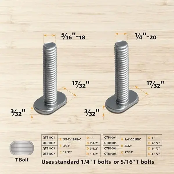 POWERTEC 71158V 48 Inch Double-Cut Profile Universal T-Track with Predrilled Mounting Holes, 2 Pack, T Track for Woodworking Jigs and Fixtures, Drill Press Table, Router Table, Workbench