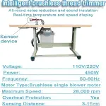 Thread Snips for Sewing,450W Brushless Motor,Low Noise,Fabric Thread Trimmer on Various Fabrics Like Clothing,Embroidery,Shoes and Bags