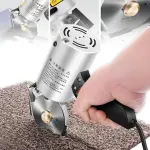 200w Sewing Rotary Cutter - Low Noise + 90mm Rotary Blade, Electric Fabric Cutter, Liftable Protective Device, Cutting Thickness:≥3cm, Multi-Layer Clothing, Textiles, Etc