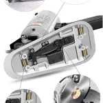 200w Sewing Rotary Cutter - Low Noise + 90mm Rotary Blade, Electric Fabric Cutter, Liftable Protective Device, Cutting Thickness:≥3cm, Multi-Layer Clothing, Textiles, Etc