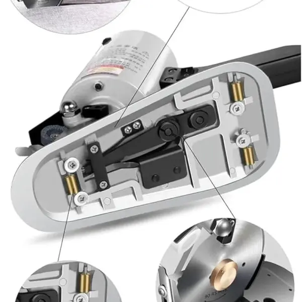 200w Sewing Rotary Cutter - Low Noise + 90mm Rotary Blade, Electric Fabric Cutter, Liftable Protective Device, Cutting Thickness:≥3cm, Multi-Layer Clothing, Textiles, Etc