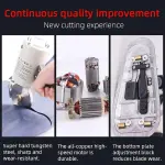 200w Sewing Rotary Cutter - Low Noise + 90mm Rotary Blade, Electric Fabric Cutter, Liftable Protective Device, Cutting Thickness:≥3cm, Multi-Layer Clothing, Textiles, Etc