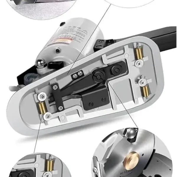 200w Sewing Rotary Cutter - Low Noise + 90mm Rotary Blade, Electric Fabric Cutter, Liftable Protective Device, Cutting Thickness:≥3cm, Multi-Layer Clothing, Textiles, Etc