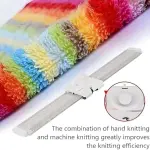 Automatic Knitting Machine, 6.5mm Mid Gauge, 150 Stitches, Scarf/Hat Knitting Device with Accessories, Sewing Tool Set for Most Hand Knitting Yarn