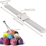 Automatic Knitting Machine, 6.5mm Mid Gauge, 150 Stitches, Scarf/Hat Knitting Device with Accessories, Sewing Tool Set for Most Hand Knitting Yarn
