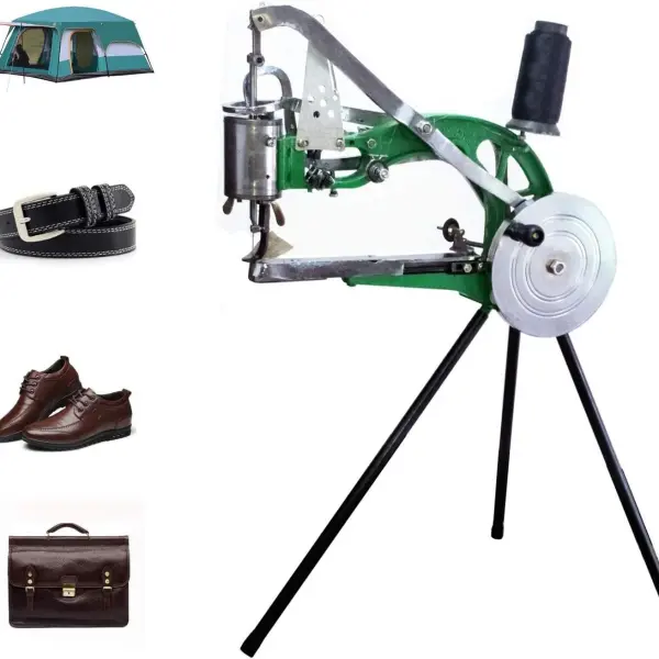 Hand Cobbler Shoe Repair Machine Dual Cotton Nylon Line Sewing Machine Manual Leather Machine Shoe Sewing Machine for Shoes/Upsolery/DIY Items