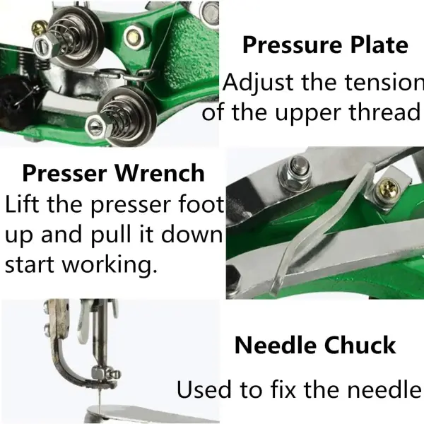 Hand Cobbler Shoe Repair Machine Dual Cotton Nylon Line Sewing Machine Manual Leather Machine Shoe Sewing Machine for Shoes/Upsolery/DIY Items