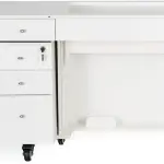 Kangaroo & Joey XL Hydraulic Sewing Cabinet - Sewing Machine Table with Lift Opening, Storage Caddy, Extension Leaves - Fits Machines up to 65 lbs - Ash White
