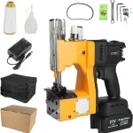 Bag Sewing Machine High Speed Bag Sealing Machine Bag Closer Bag Closing Machine Bag Stitching Machine Industrial Sewing Machine Bag Stitcher for Sack Woven Kraft Paper Bag Sealing (Yellow)