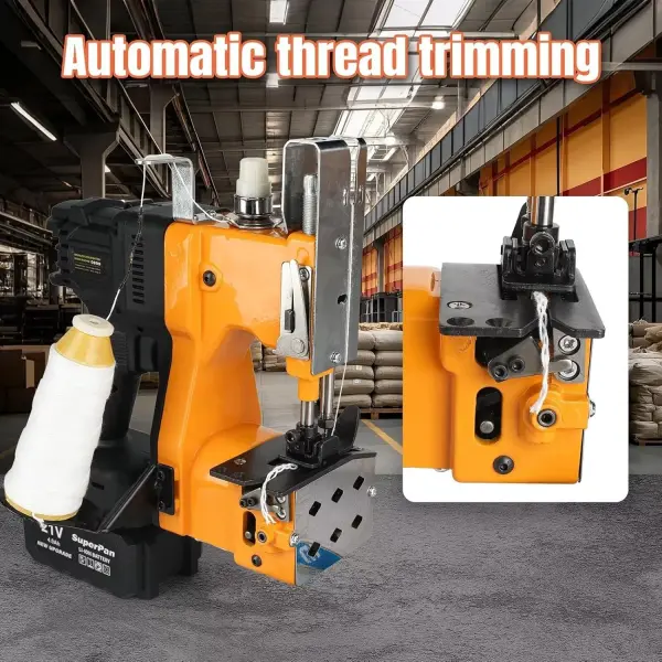 Bag Sewing Machine High Speed Bag Sealing Machine Bag Closer Bag Closing Machine Bag Stitching Machine Industrial Sewing Machine Bag Stitcher for Sack Woven Kraft Paper Bag Sealing (Yellow)