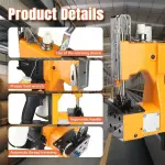 Bag Sewing Machine High Speed Bag Sealing Machine Bag Closer Bag Closing Machine Bag Stitching Machine Industrial Sewing Machine Bag Stitcher for Sack Woven Kraft Paper Bag Sealing (Yellow)