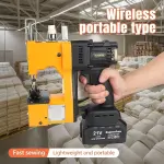 Bag Sewing Machine High Speed Bag Sealing Machine Bag Closer Bag Closing Machine Bag Stitching Machine Industrial Sewing Machine Bag Stitcher for Sack Woven Kraft Paper Bag Sealing (Yellow)