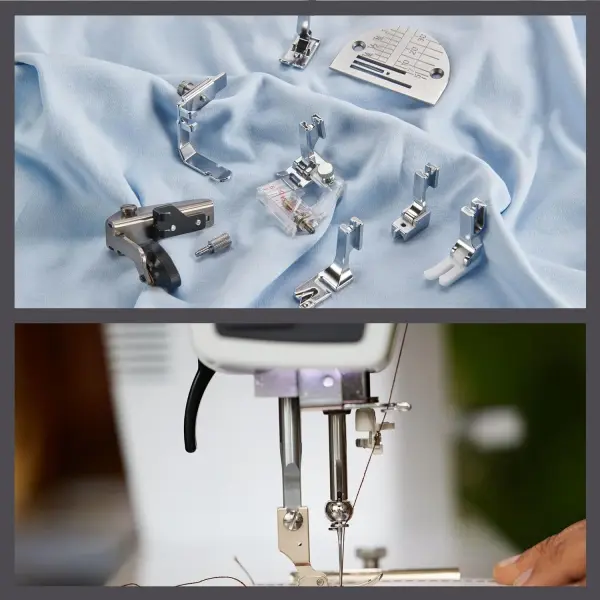 Bernette B08 Straight Stitch Sewing Machine | 1600 Stitches Per Minute | Includes DIY Sewing Presser Foot Kit, Needles, Bobbins, Extension Table, LED Light, Threader, Great for Beginner & Professional