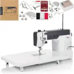 Bernette B08 Straight Stitch Sewing Machine | 1600 Stitches Per Minute | Includes DIY Sewing Presser Foot Kit, Needles, Bobbins, Extension Table, LED Light, Threader, Great for Beginner & Professional