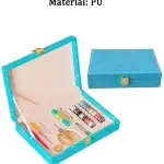 MVNOIRE PU Complete Sewing Accessories Set Travel Home Tools Needle Thread Box