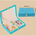 MVNOIRE PU Complete Sewing Accessories Set Travel Home Tools Needle Thread Box