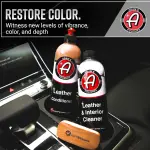 Adam's Polishes Leather Care Kit - Leather Cleaner & Conditioner Car Cleaning Supplies | UV Protection for Interior Accessories Steering Wheel Seat Dash Vinyl Shoe Polish Jacket