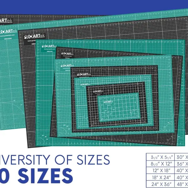 Proartek PK00013 Model GBM4080 Series 40" x 80" Dark Professional Cutting Mat; Double-Sided; Self-Healing; For Graphic Arts, Hobbies, Sewing, Scrapbooking, and other Cutting Projects